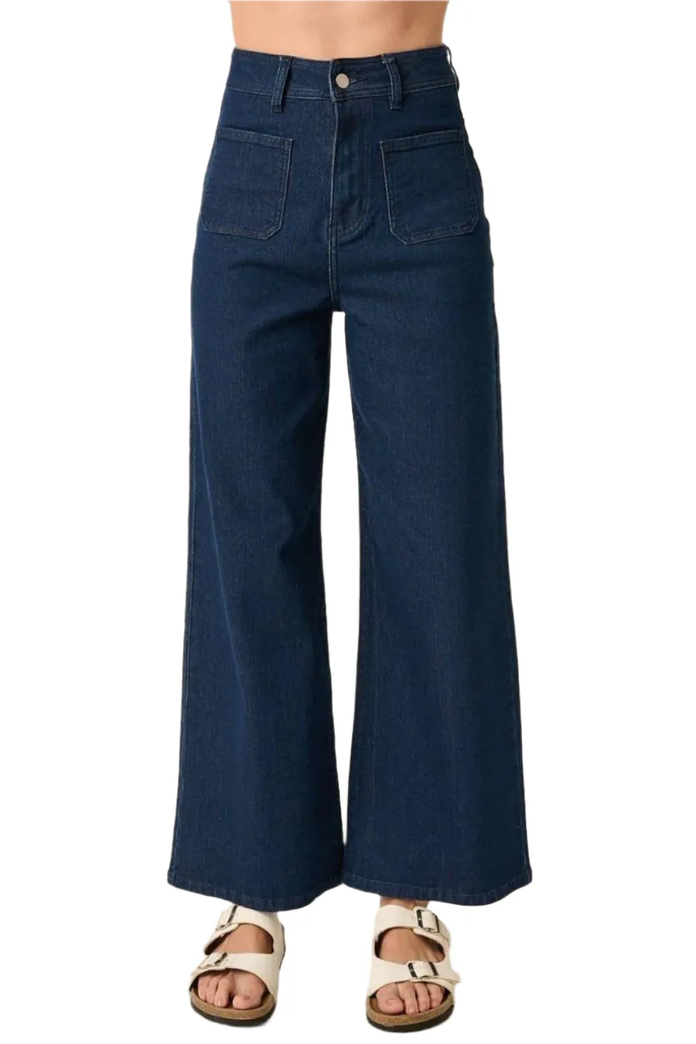 Mittoshop High Waist Wide Leg Jeans