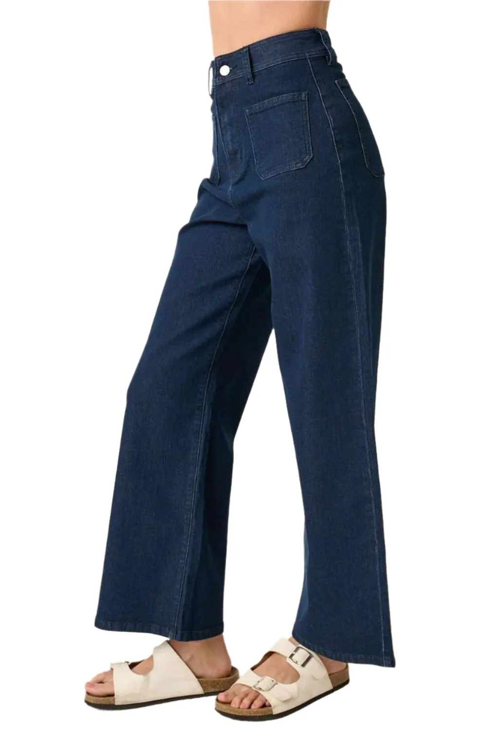 Mittoshop High Waist Wide Leg Jeans