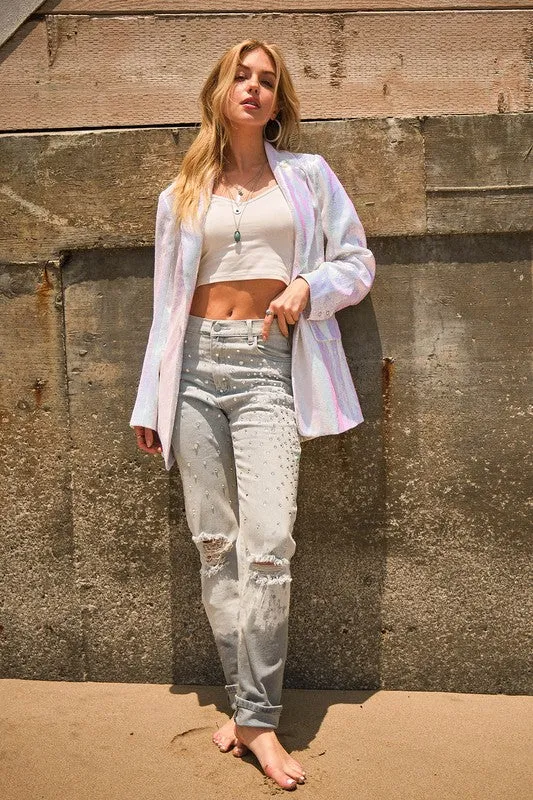 NEW!! Always A Party Sequin Blazer