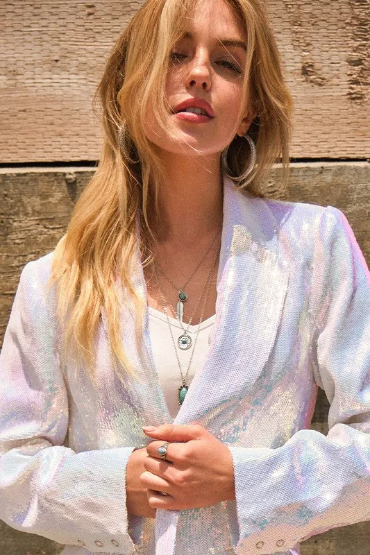 NEW!! Always A Party Sequin Blazer