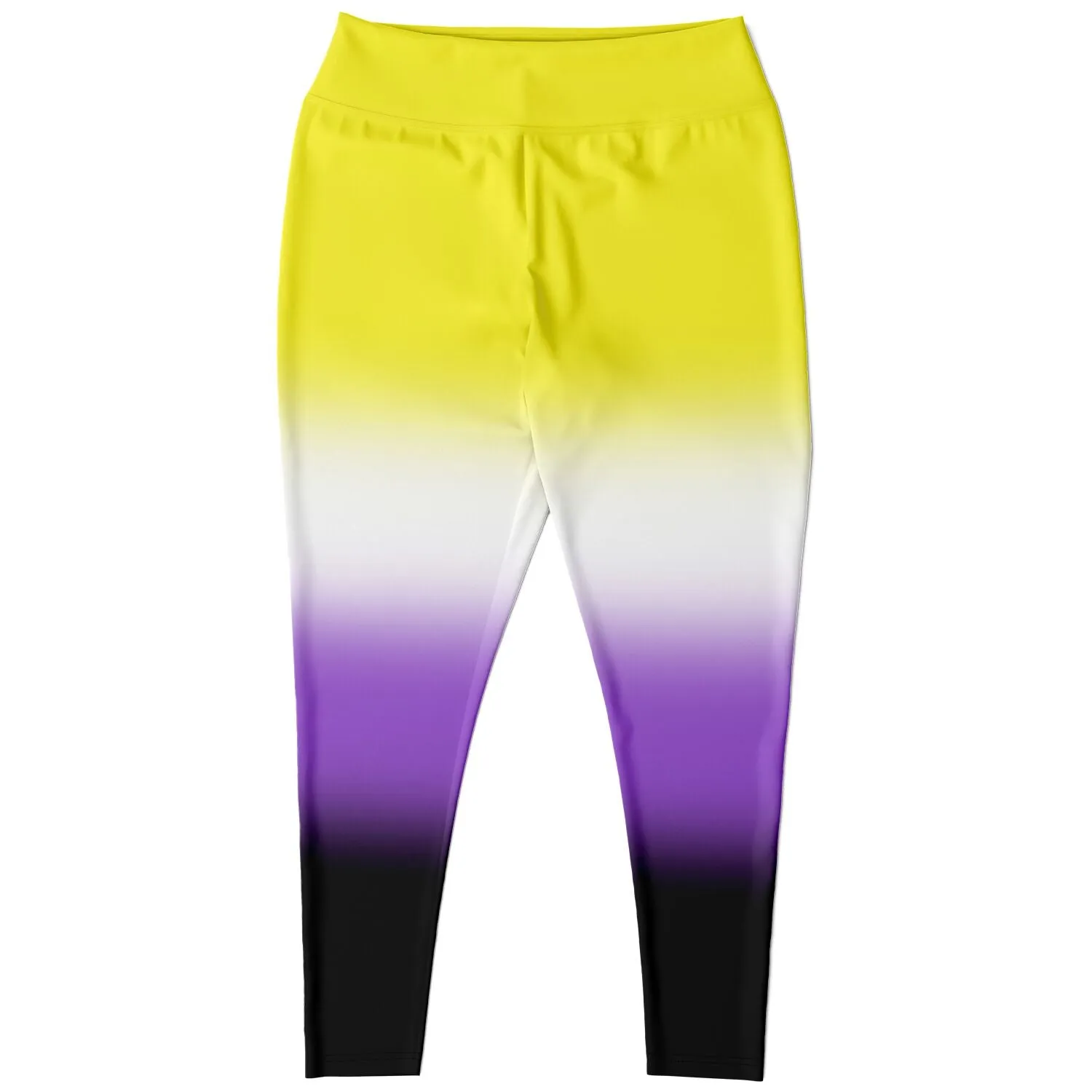 Non-binary Pride Ombre High-Waist Plus Leggings