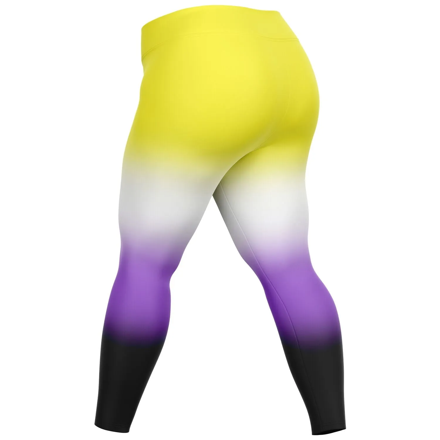 Non-binary Pride Ombre High-Waist Plus Leggings