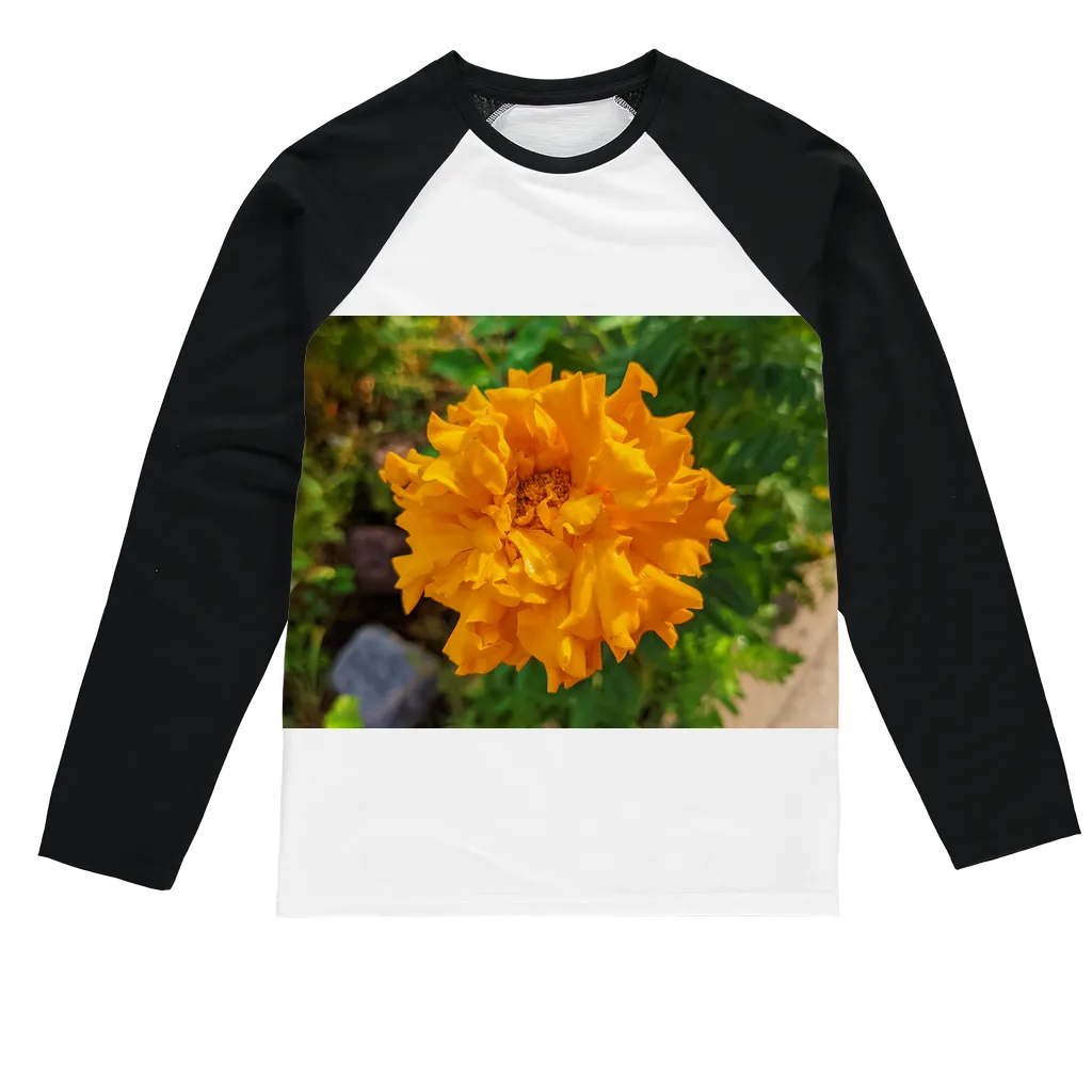 OrangeFlower Sublimation Baseball Long Sleeve T-Shirt