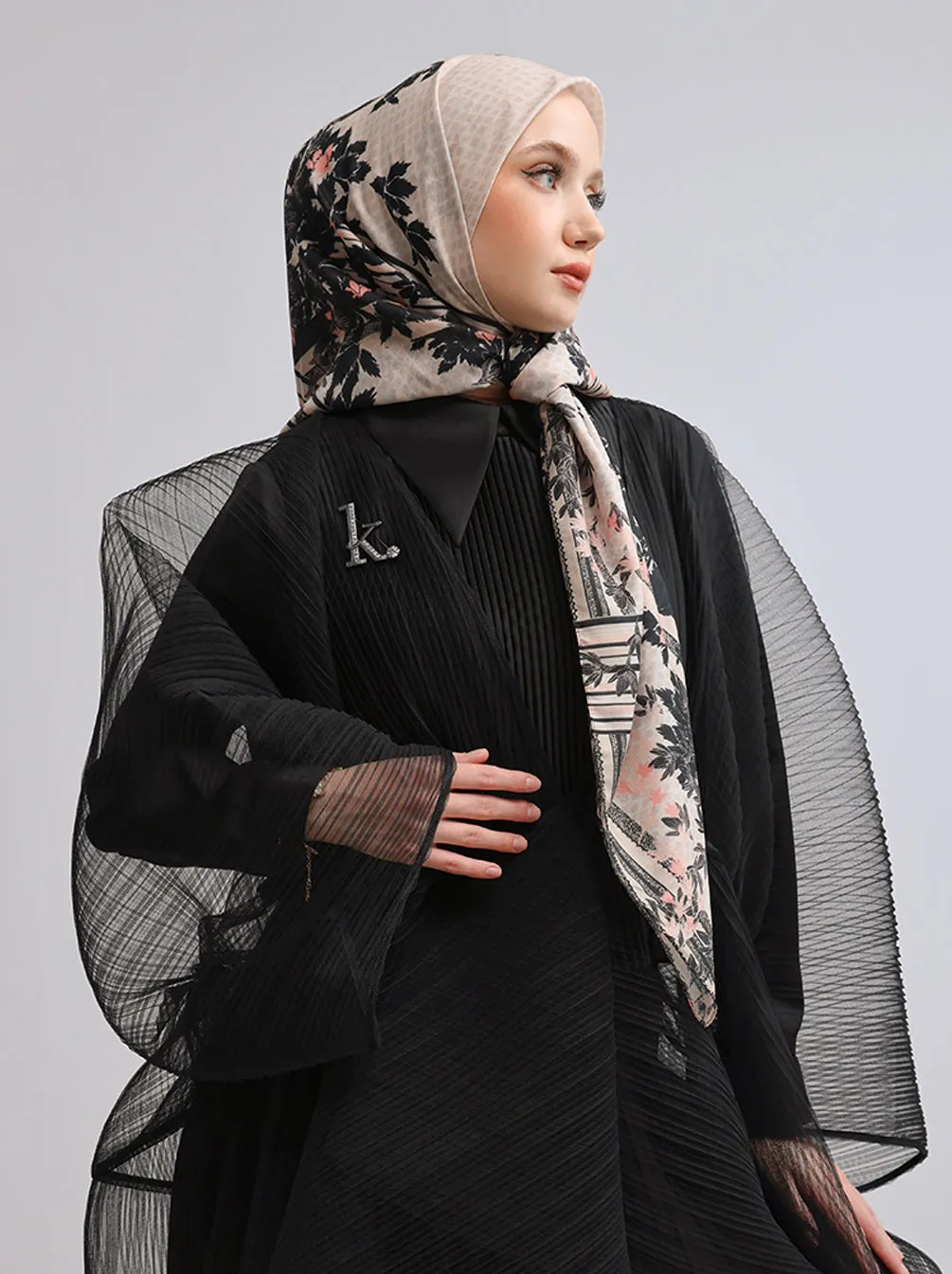 ORVA RAYA SIGNATURE SCARF BEIGE CLAY