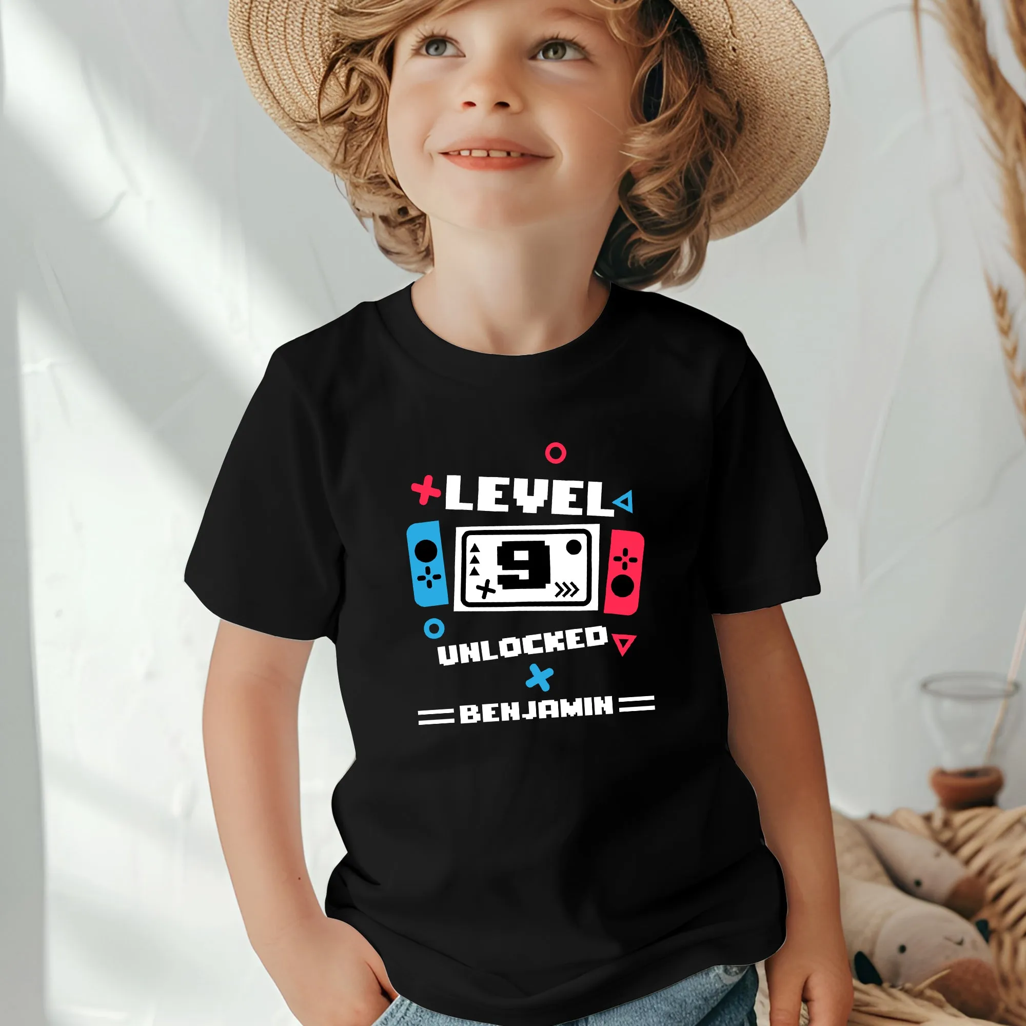 Personalized Level 9 Unlocked Birthday Youth T-shirt