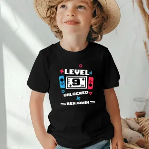 Personalized Level 9 Unlocked Birthday Youth T-shirt