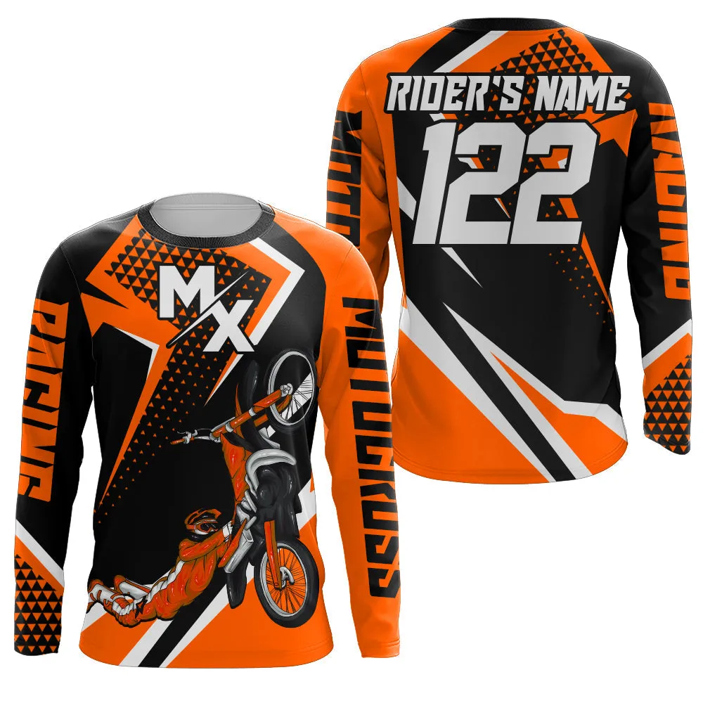 Personalized MX Jersey Kid Men Women Dirt Bike Long Sleeve Shirt Freestyle Multicolor Motocross Off-Road