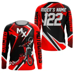 Personalized MX Jersey Kid Men Women Dirt Bike Long Sleeve Shirt Freestyle Multicolor Motocross Off-Road