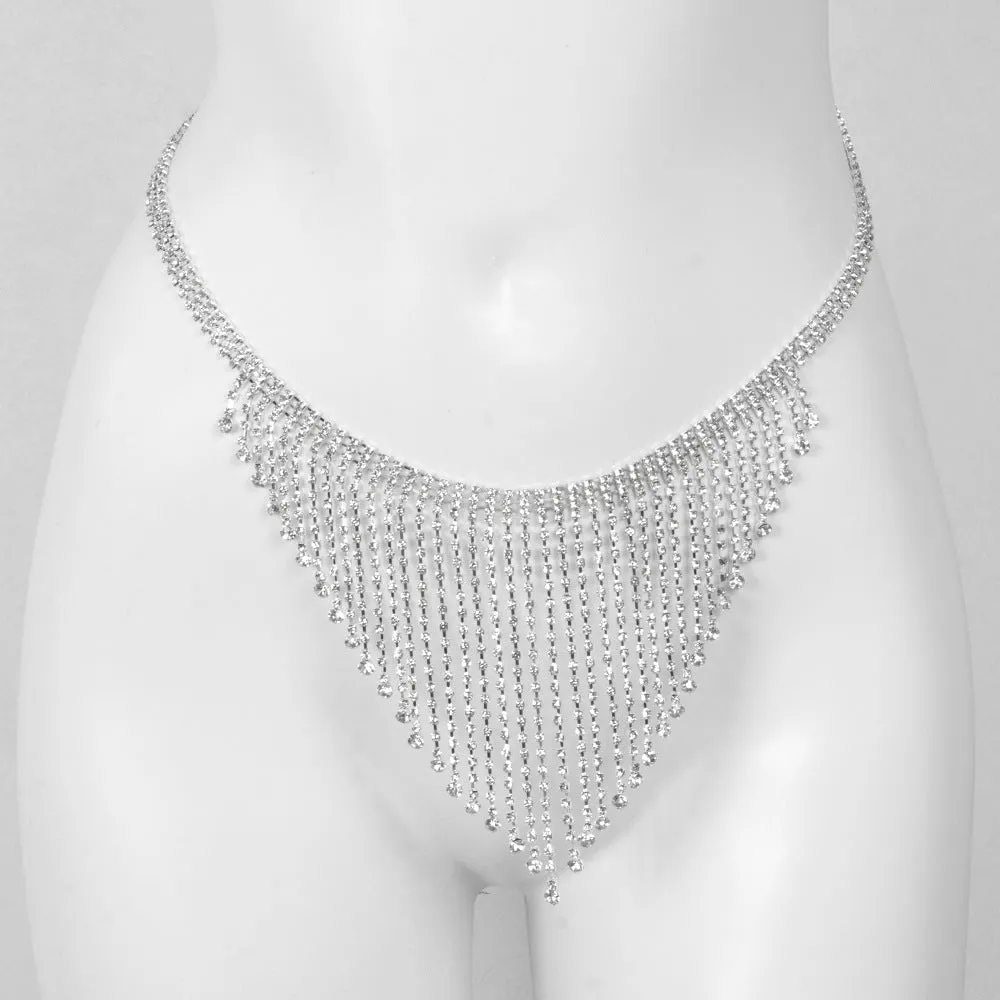 Rhinestone Fringe Chain Adornment