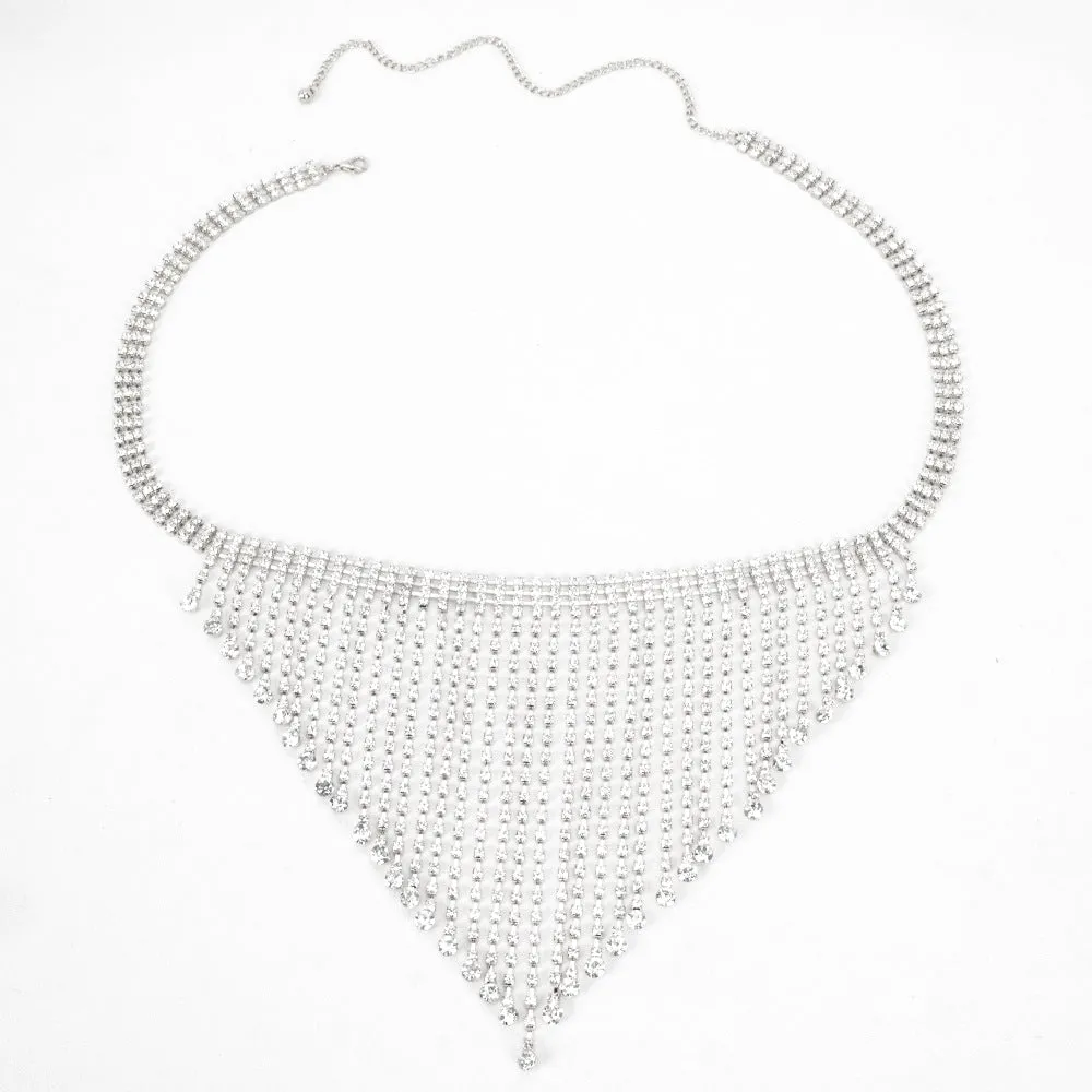 Rhinestone Fringe Chain Adornment