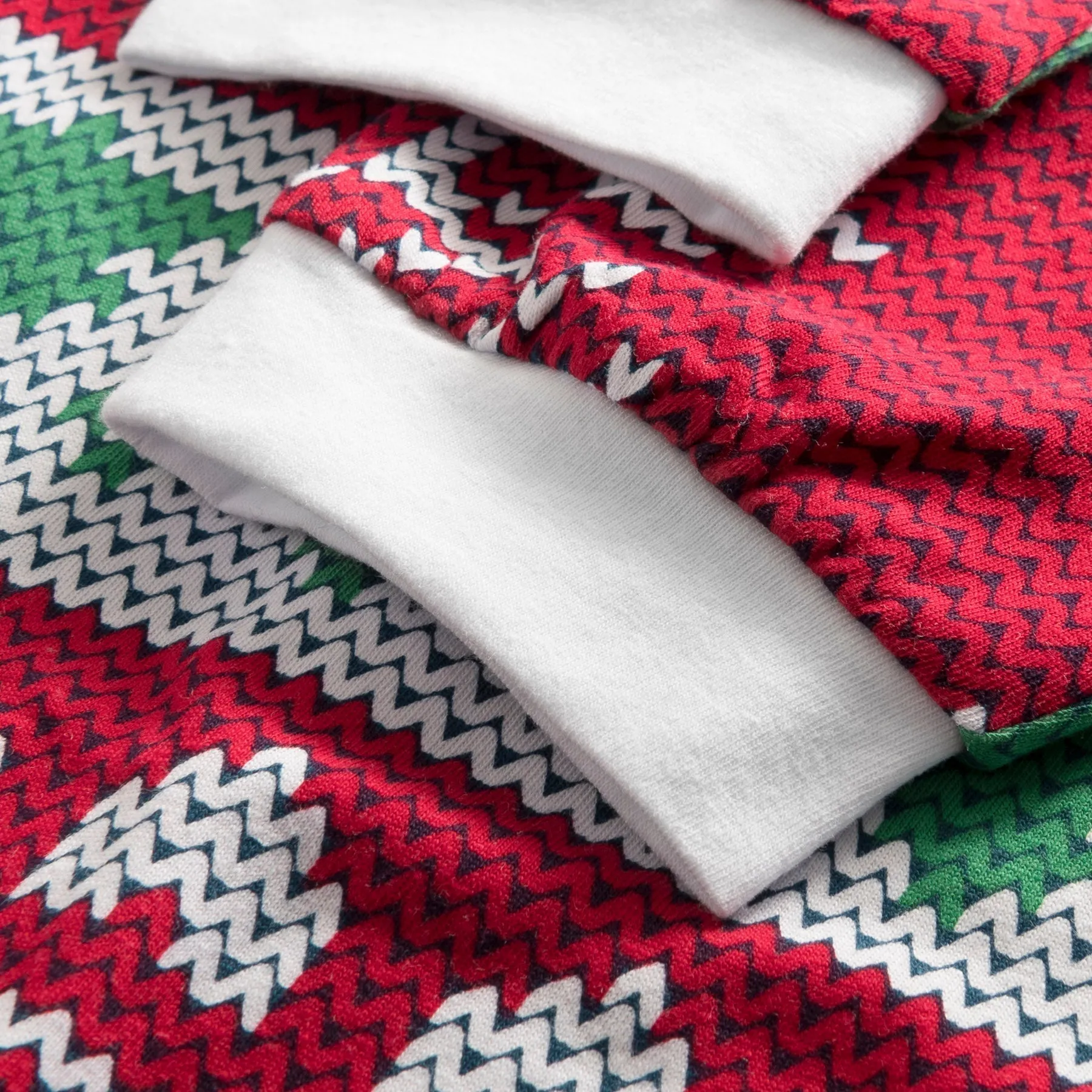 Roter Strickmuster Overall Weihnachtspyjama Kinder