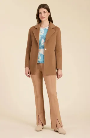 Shannon Solid Top Coat - Camel