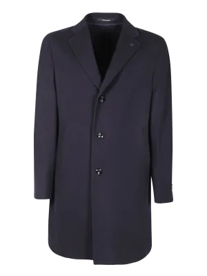 Single-breasted blue coat