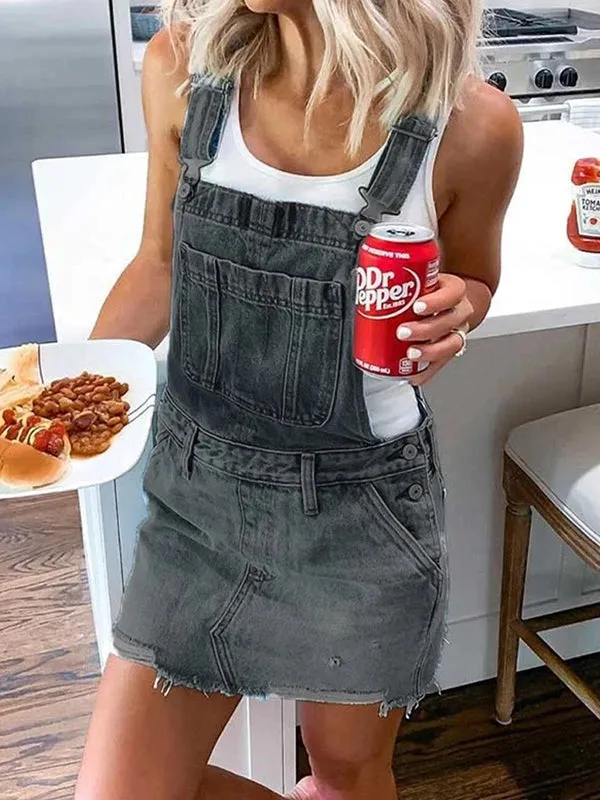 Slim Suspender Denim Suspender Overall