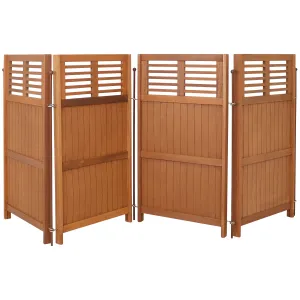 Sunnydaze Folding Outdoor Wood Privacy Screen - 44" H