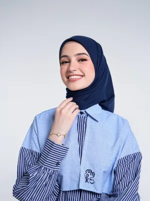 ULTRA SATIN SCARF PLAIN NAVY