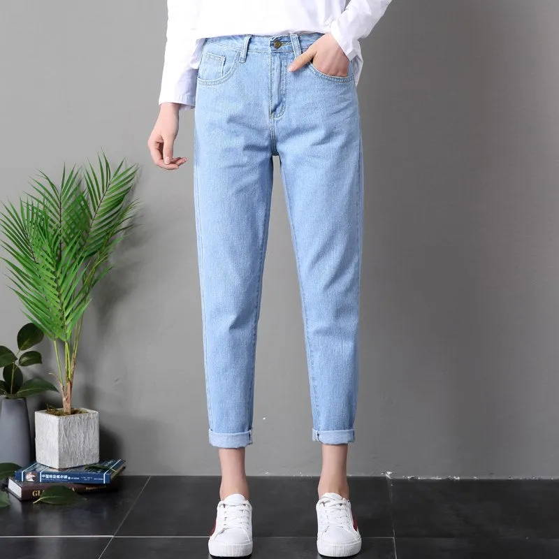 VenusFox High Waist Boyfriend Jeans  Plus Sizes