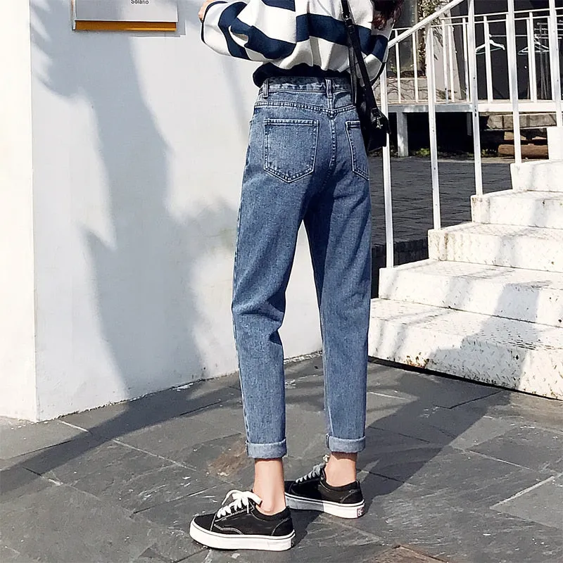 VenusFox High Waist Boyfriend Jeans  Plus Sizes