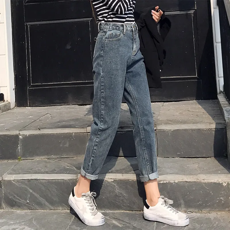 VenusFox High Waist Boyfriend Jeans  Plus Sizes