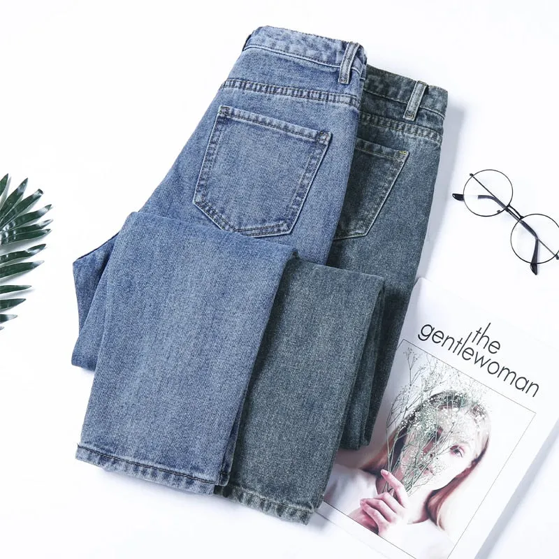 VenusFox High Waist Boyfriend Jeans  Plus Sizes