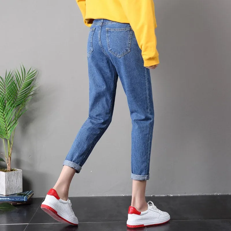 VenusFox High Waist Boyfriend Jeans  Plus Sizes