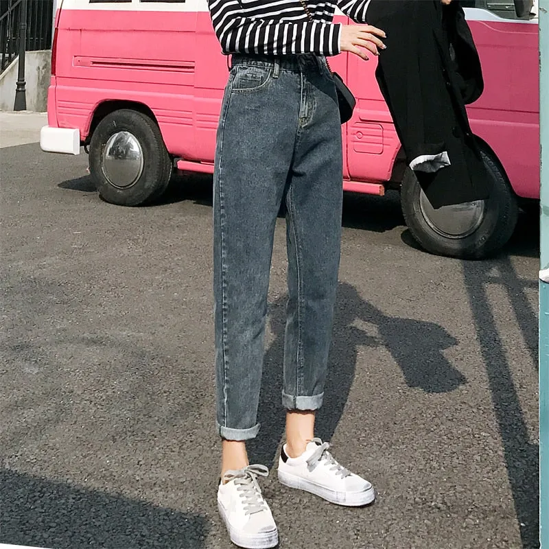 VenusFox High Waist Boyfriend Jeans  Plus Sizes