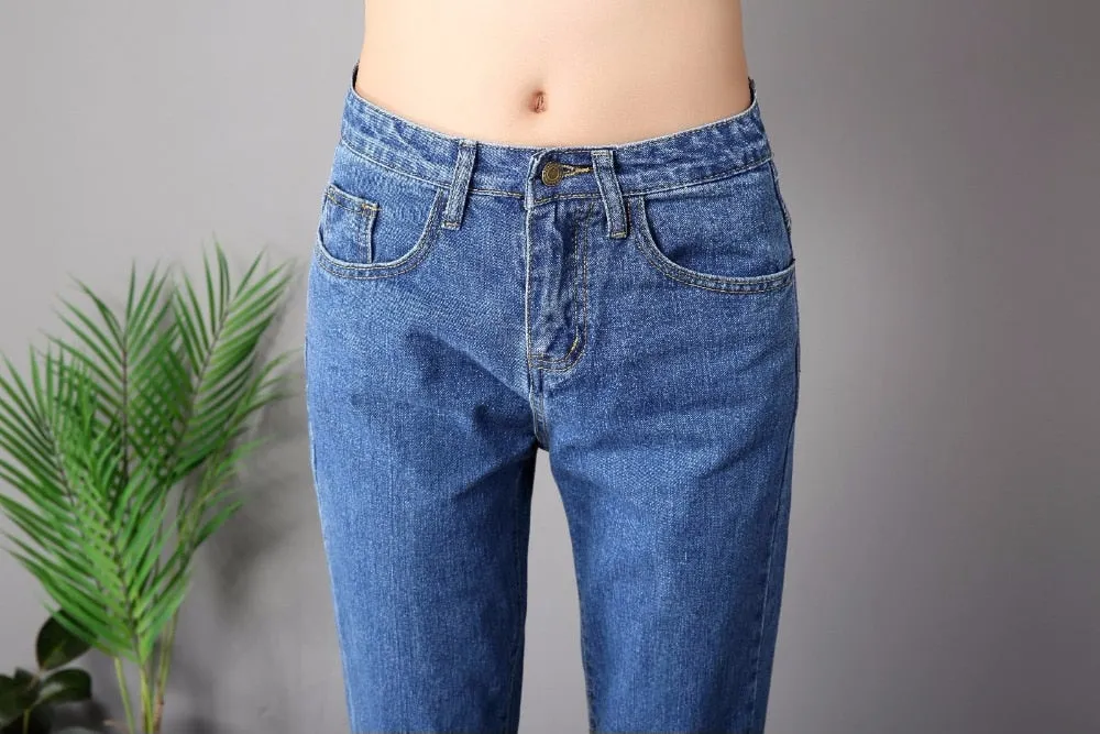 VenusFox High Waist Boyfriend Jeans  Plus Sizes