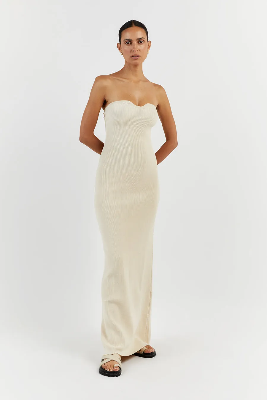 VERONICA BUTTER BANDEAU MAXI DRESS