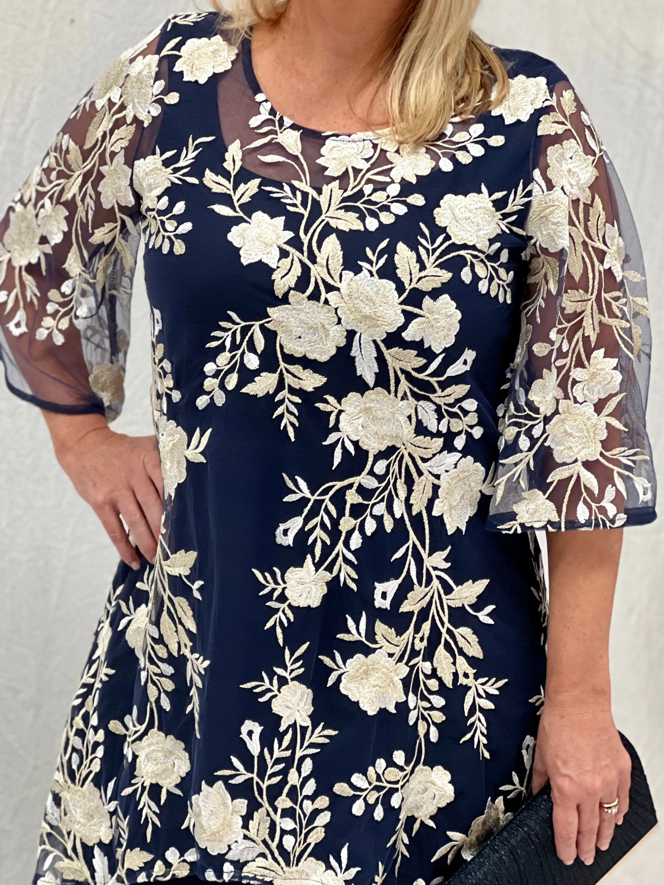 Wallis White Blossom Evening Top