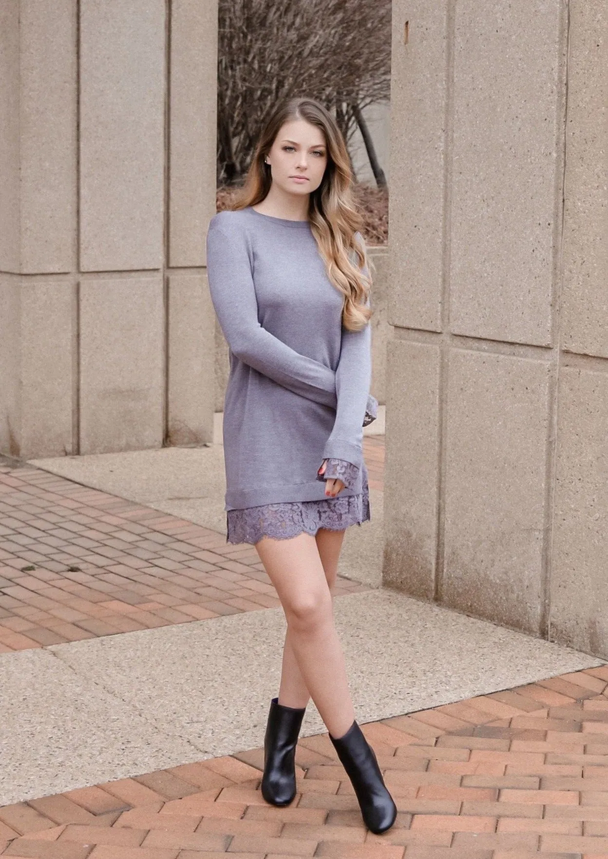 Willow Grey Sweater Dress