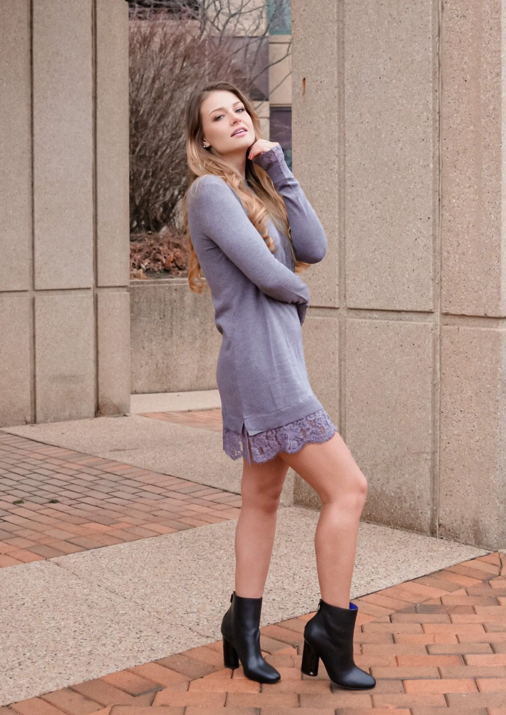 Willow Grey Sweater Dress