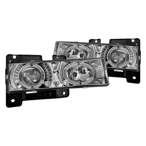 Winjet Projector Headlights Chevy Blazer (1992-1994) Halo LED - Black or Chrome